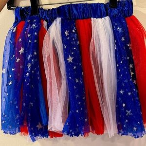 Red White and Blue tulle skirt